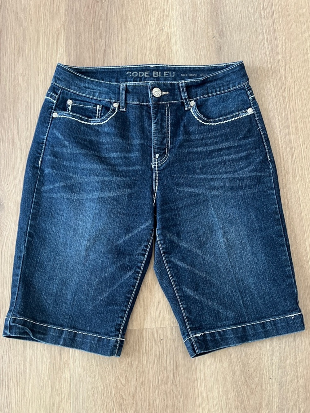 Code Bleu Indigo Denim Bermuda Shorts